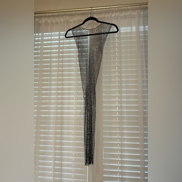 Rhinestone Cover Up Dress, Festival See through Dress - Picture 5 of 5